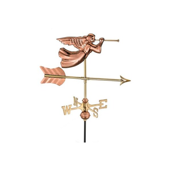 Good Directions Good Directions Angel Garden Weathervane, Polished Copper w/Garden Pole 819PG - main